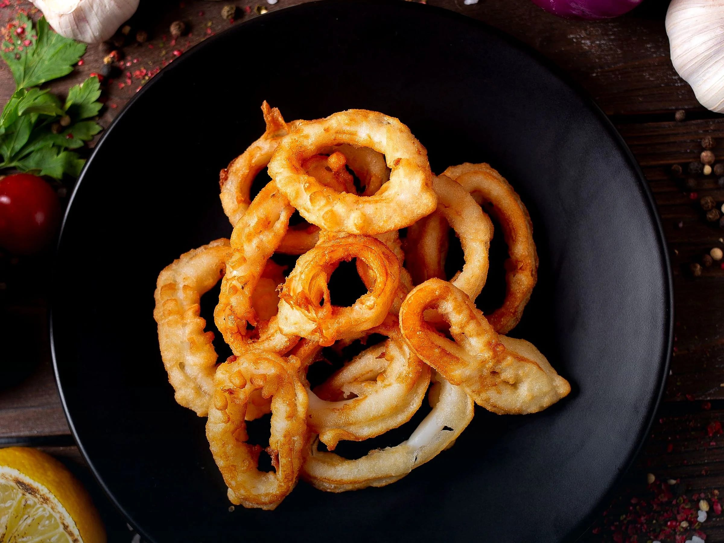 Gli anelli di calamaro fritti