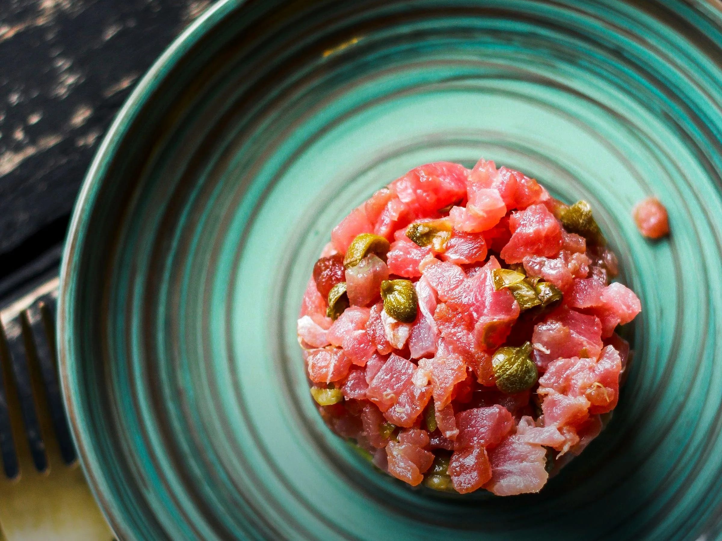 La tartare di tonno rosso con i capperi