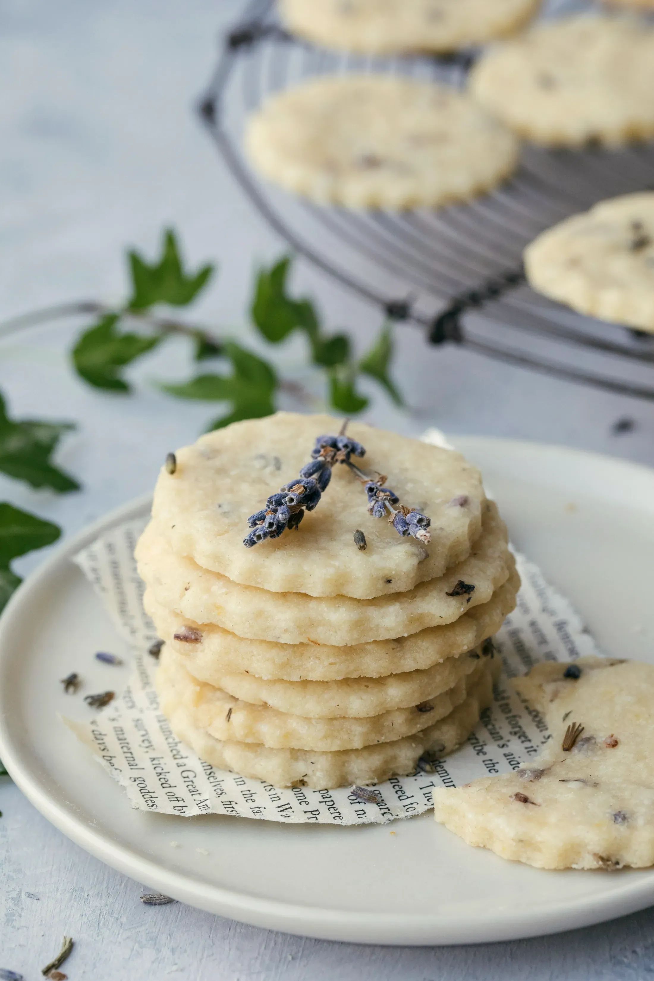 I frollini alla lavanda impilati